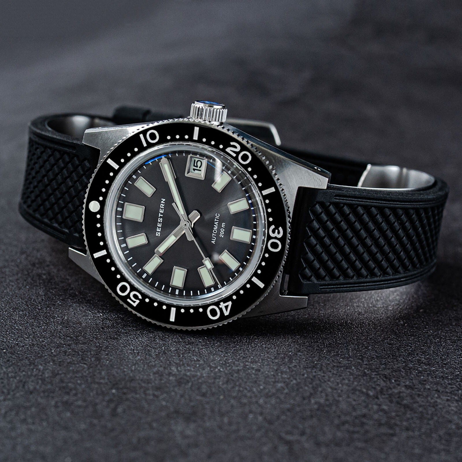 Seestern V3 62MAS 20ATM Genuine Ceramic Bezel 200m DIVER’S Watch SE2021-D62S-SK