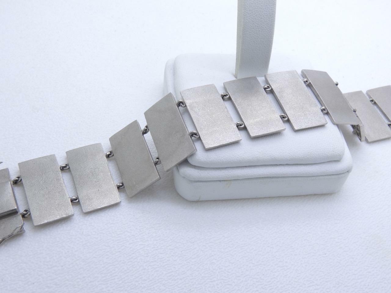 Palladium Link Bar Bracelet 52 grams 1″ Inch Wide 7.5” Inch Long Very Unique