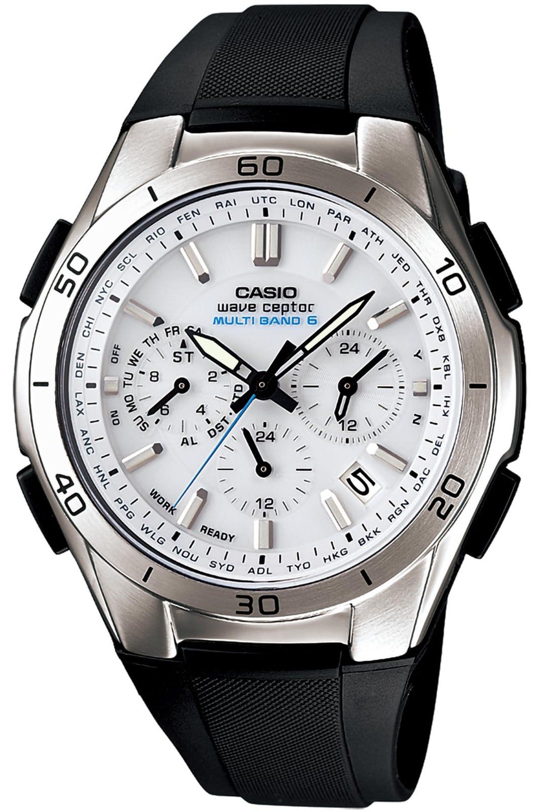 Unused CASIO WAVE CEPTOR WVQ-M410-7AJF White Tough Solar Men’s Watch in Box