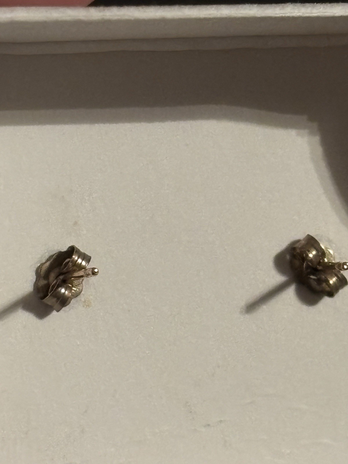 10K Yellow Gold Red Square Cushion Garnet Stud Earrings Prong Set Butterfly Back