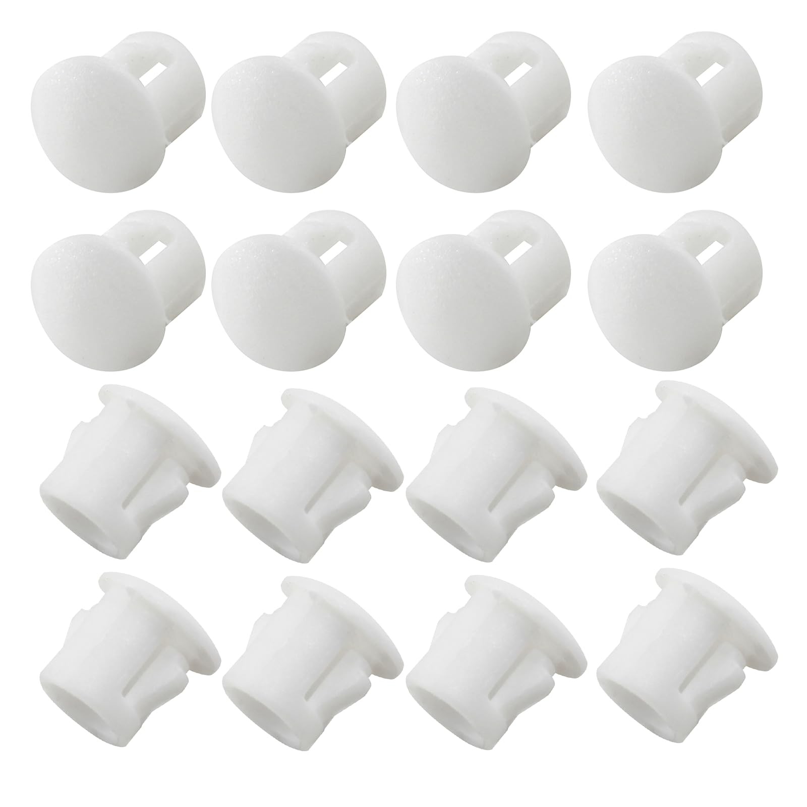 Murtenze 60 Pcs 6mm (1/4″) White Hole Plugs, Plastic Flush Type Panel Plugs Fast