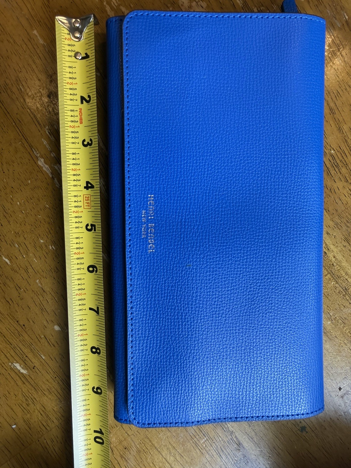 Henri Bendel Blue Travel Jewelry Organizer Case Roll Zip Storage New NWOT