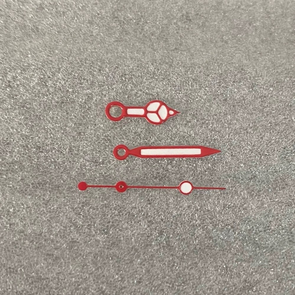 1 Set Luminous Watch Hand Red 7.75x12x12.5mm For NH35 NH36