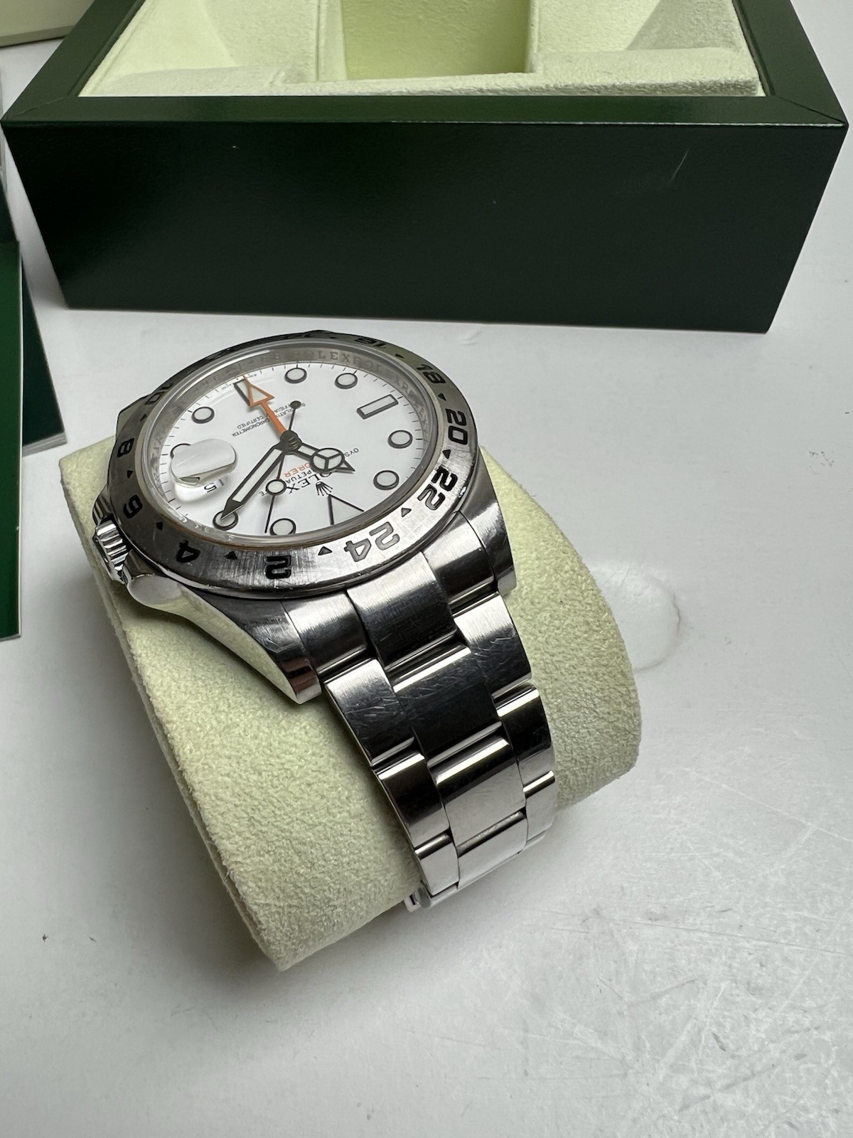 Rolex Explorer II 216570 42MM White Polar Dial Oyster Steel Box