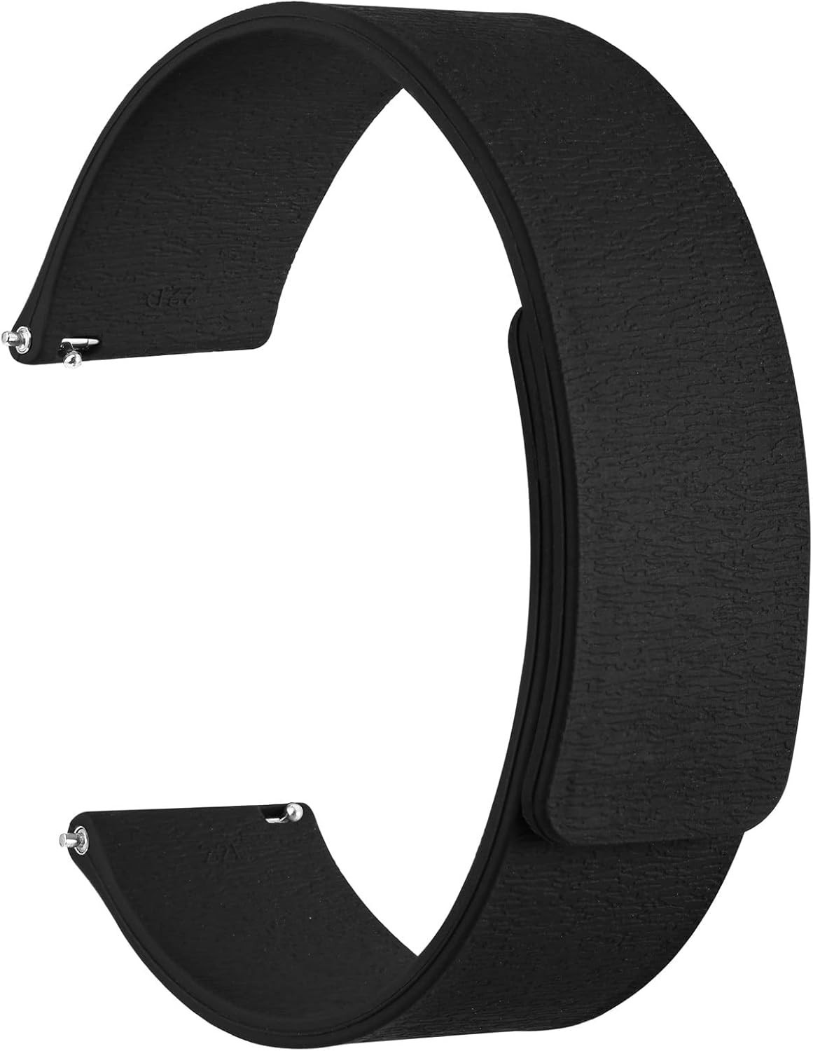 Easy Fit Magnetic Silicone Watch Band with Wood Texture 20mm 22mm