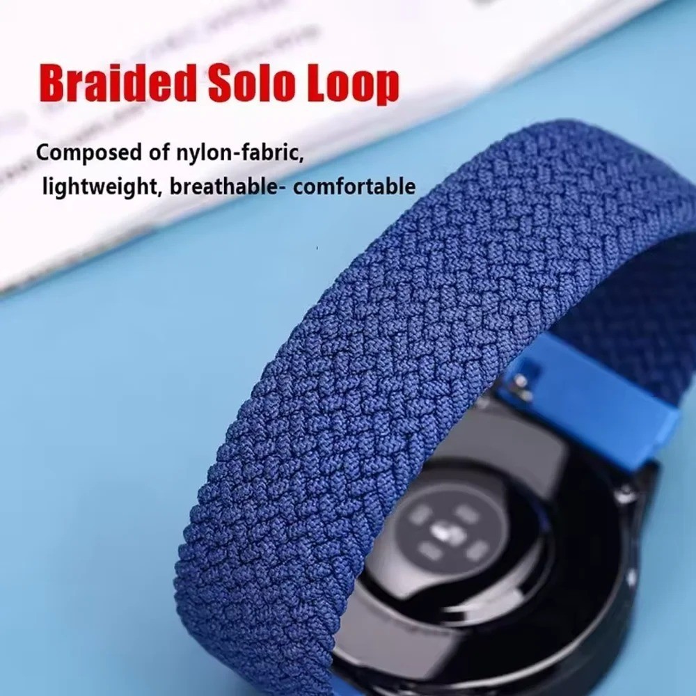 Braided Solo Loop Strap For Samsung Galaxy Watch 8 40/44/46mm Nylon Band