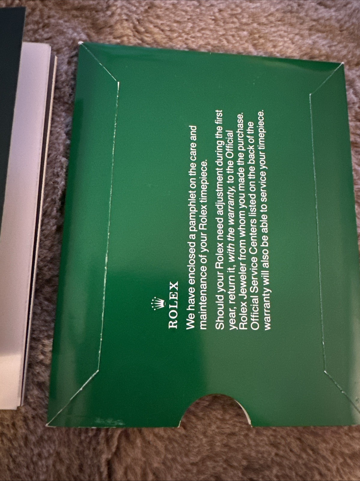 Rolex Datejust Factory Instruction Manual / User Booklet/Rolex Cloth