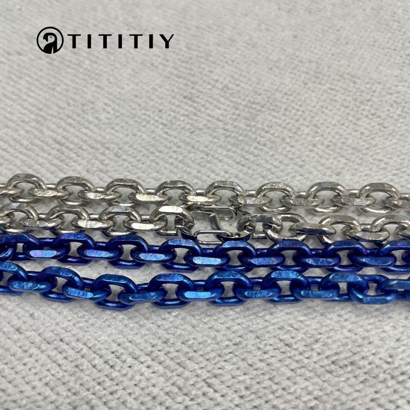 New Pure Titanium Necklace A Beautiful Ice Crystal Necklace 7mm Anti-allergy