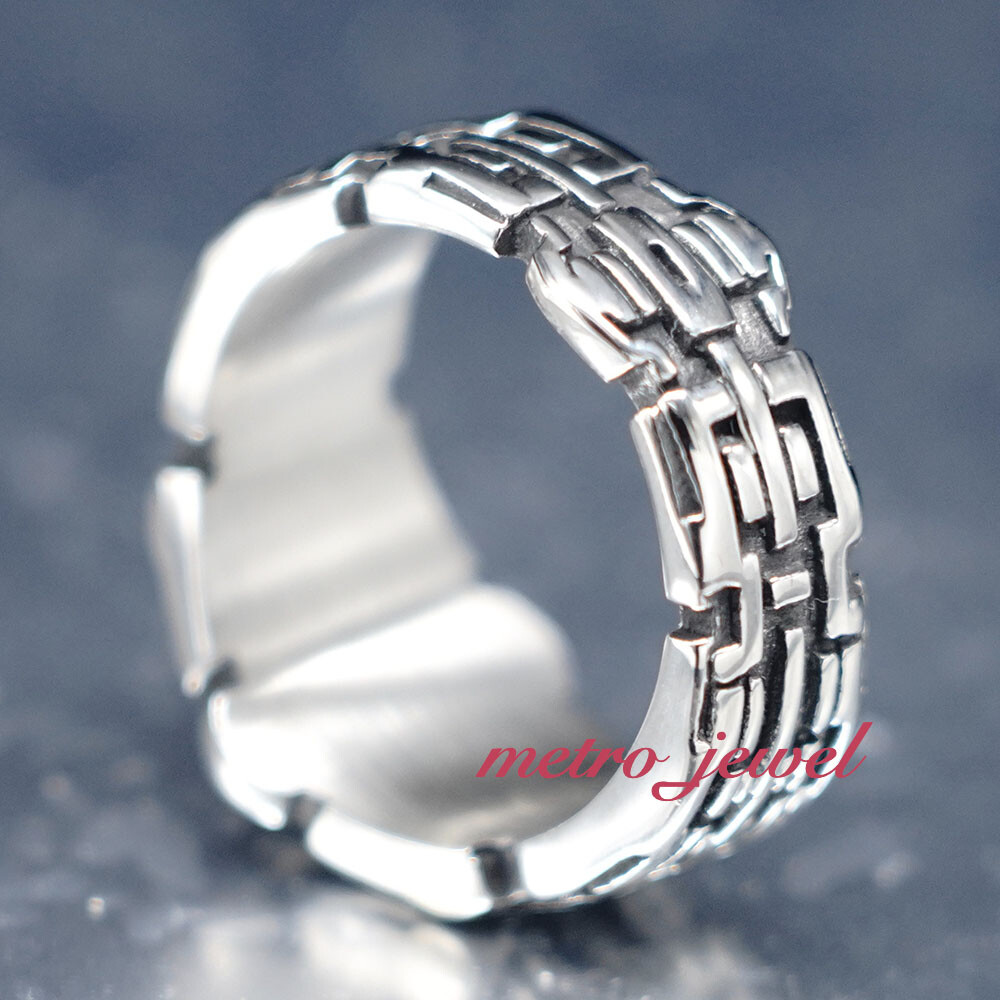 JXC Unisex Mens Womens Amethyst Statement Band Ring Size 7 8 9 10 11 12 13 14 15