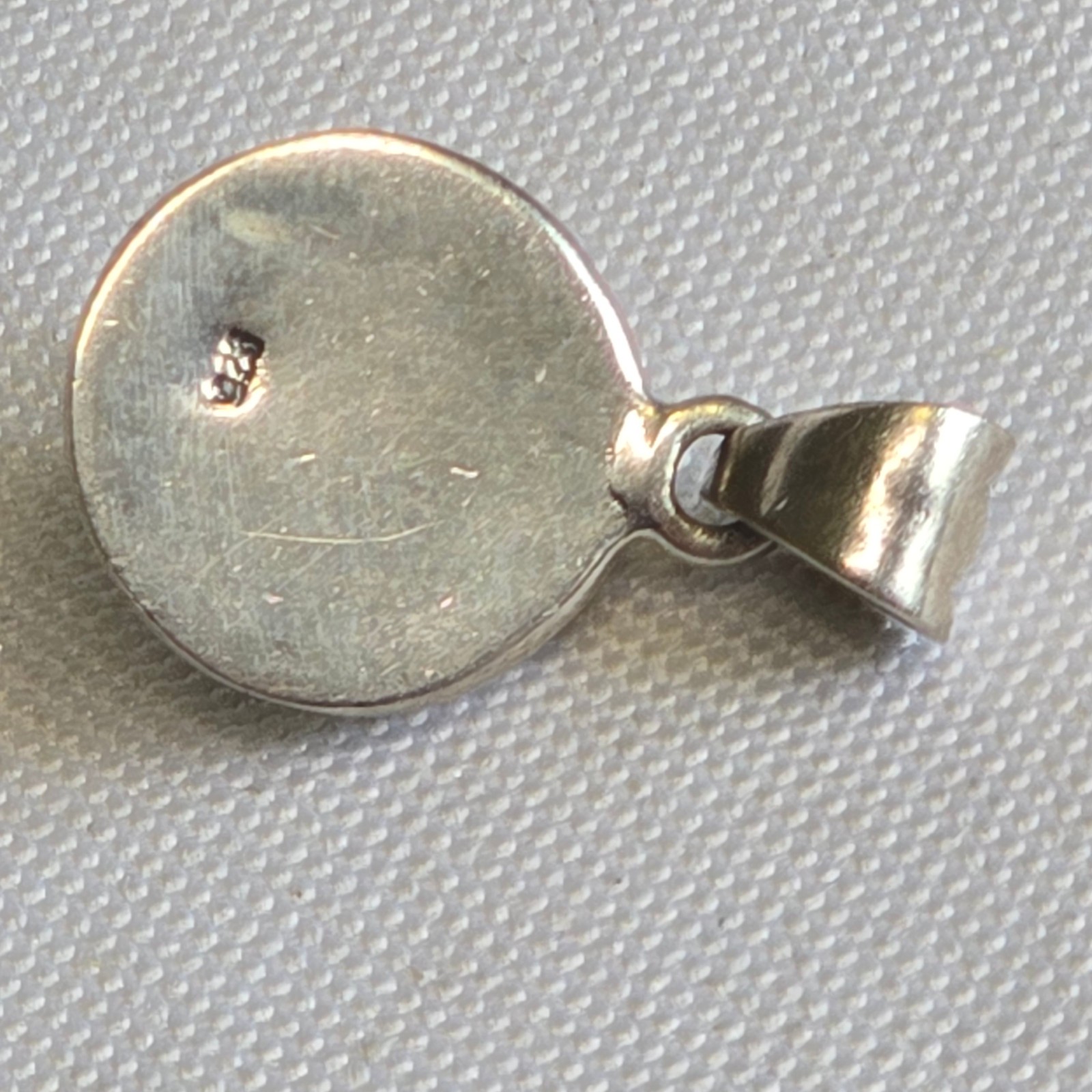 Sterling Silver Pendant 4.39g Fine Jewelry Dark Pink Stone Charm *READ*