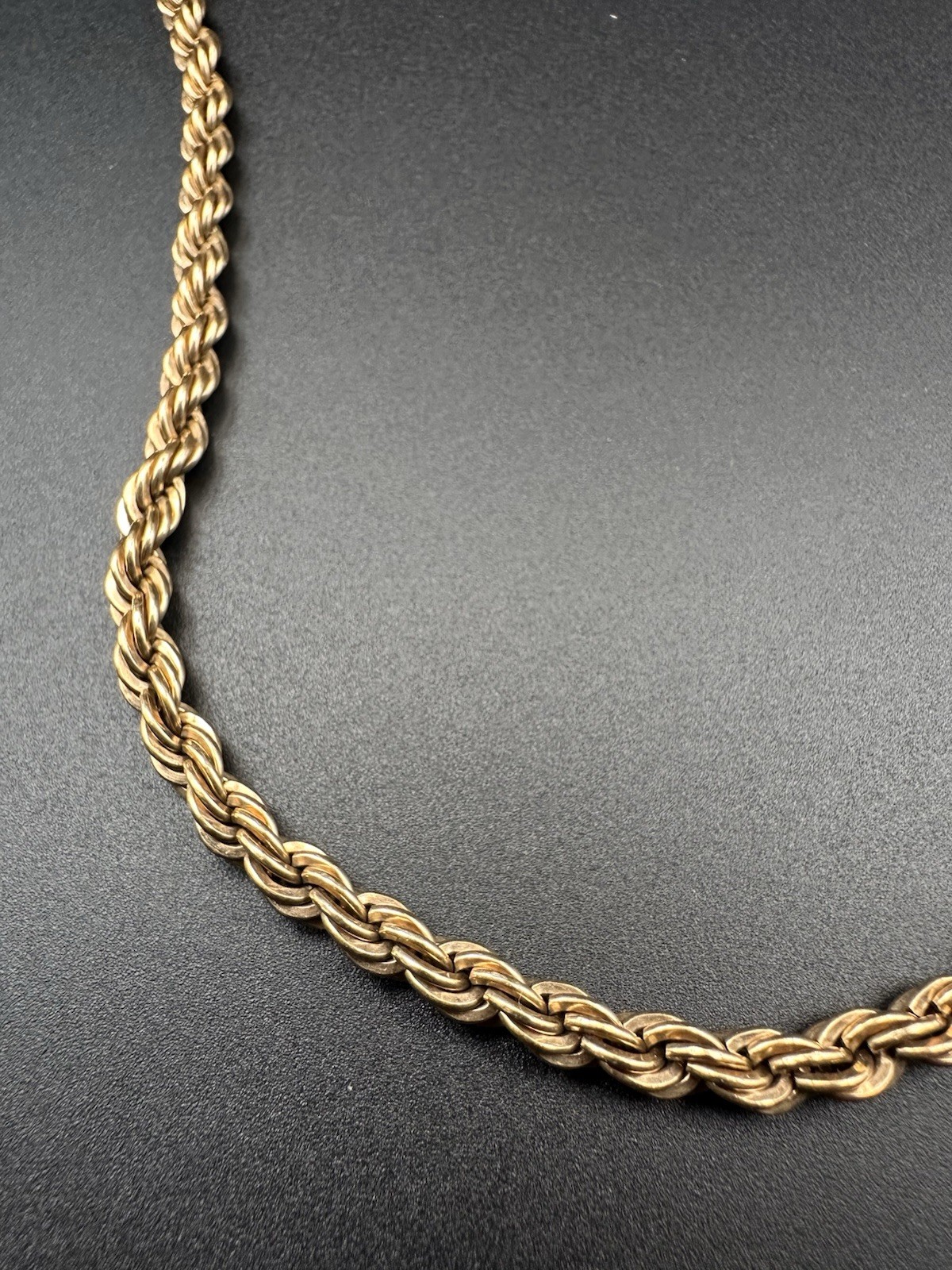 Vintage 1/20 12K Gold Filled Rope Chain Necklace – 23.75” – 41g heavy