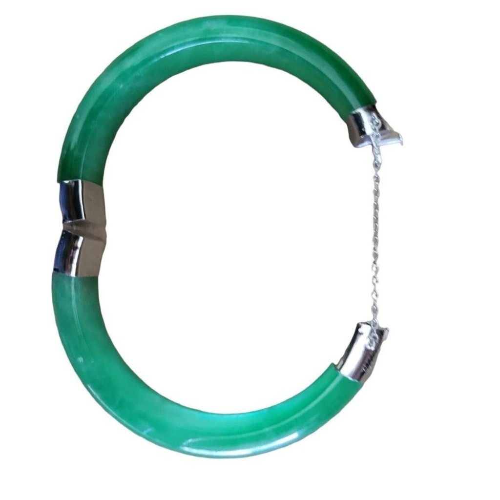 Macy’s Bridge Cultured Pearl Bangle 3″ Women’s Jade Color NWT $450