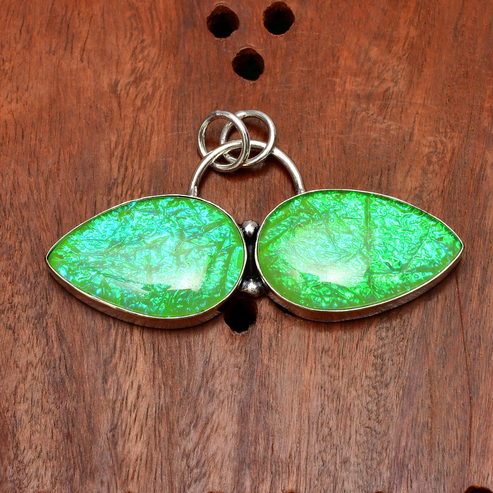 Triplet Fire Opal Gemstone 925 Sterling Silver Handmade Jewelry Pendant 1.56″