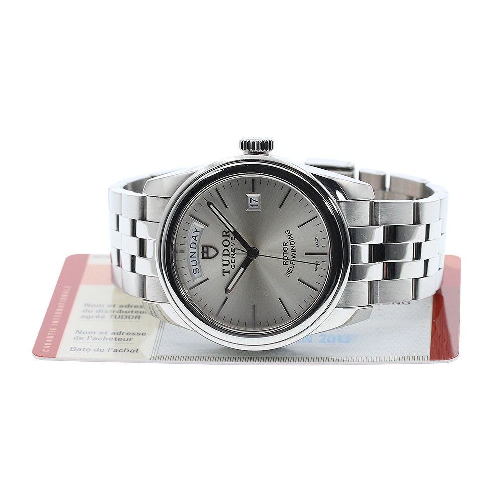 TUDOR Glamor Date Day 56000 Silver Dial Automatic Men’s Watch_952736