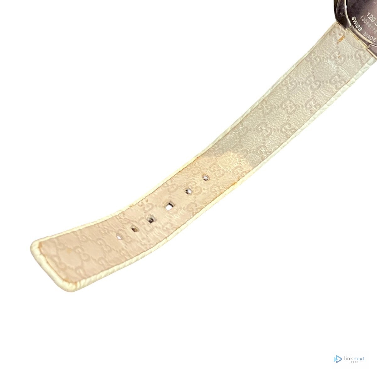 GUCCI Horsebit 129.5 Women’s SS Case Leather Band Quartz White Shell