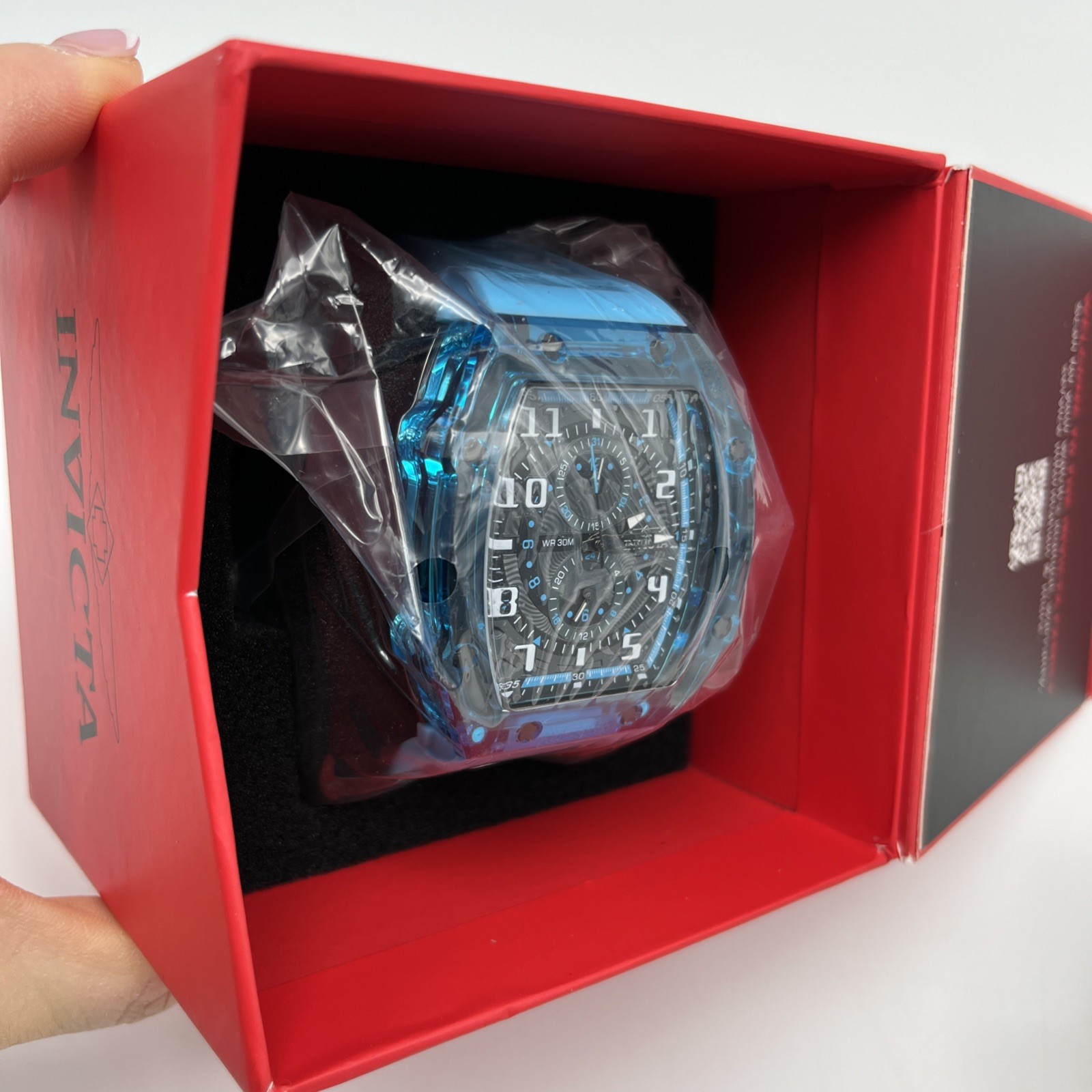 Invicta Racing Model 48716 Men’s 48.5MM Blue Quartz Watch – Silicone Band BNIB
