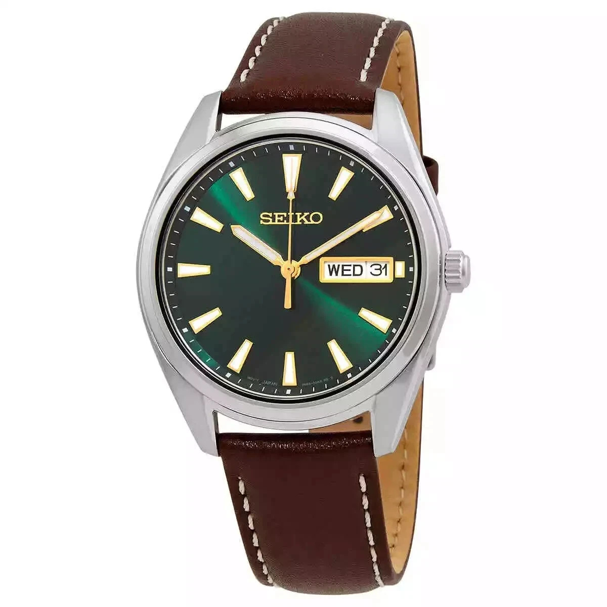 Seiko Men’s Neo Classic Quartz Green Dial Watch – SUR449P1 NEW