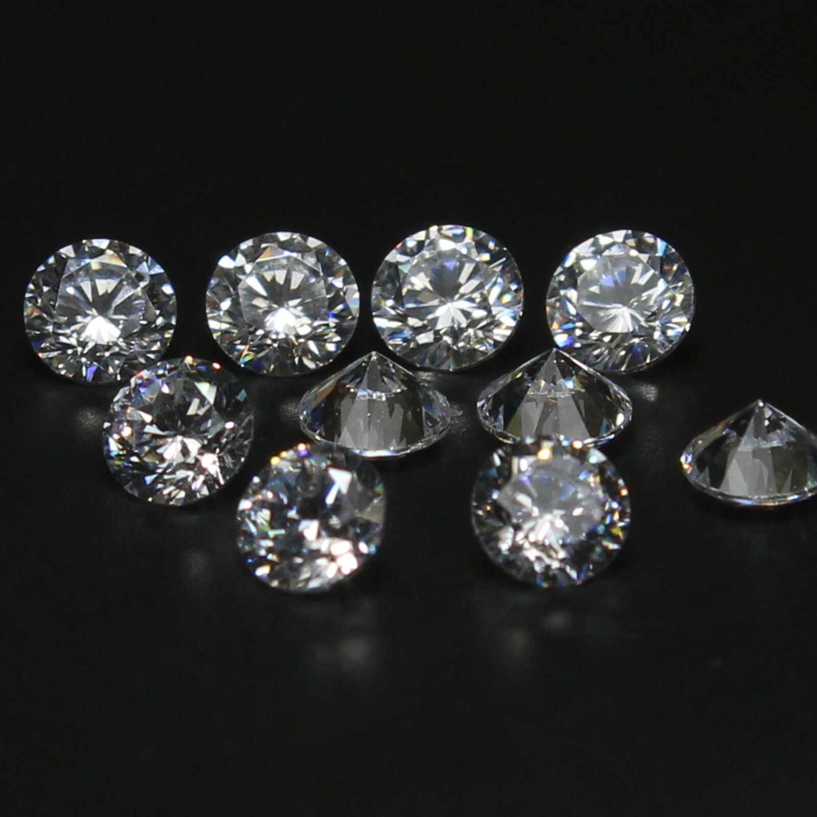 3.00 mm Round Brilliant 10 Pcs Lot DE Color VVS1 White 1.00 Ct Loose Diamond