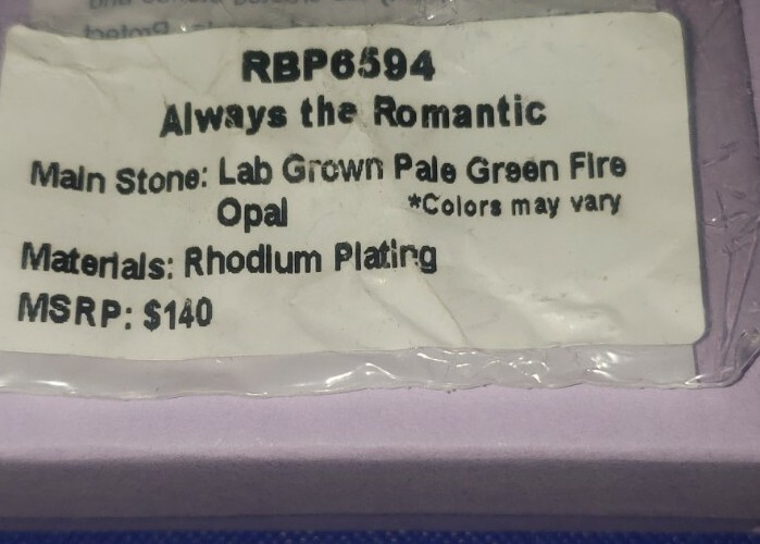 BombParty /BP Oct.2023 RBP6594 “Always The Romantic” Pale Green Opal Sz8 Ring