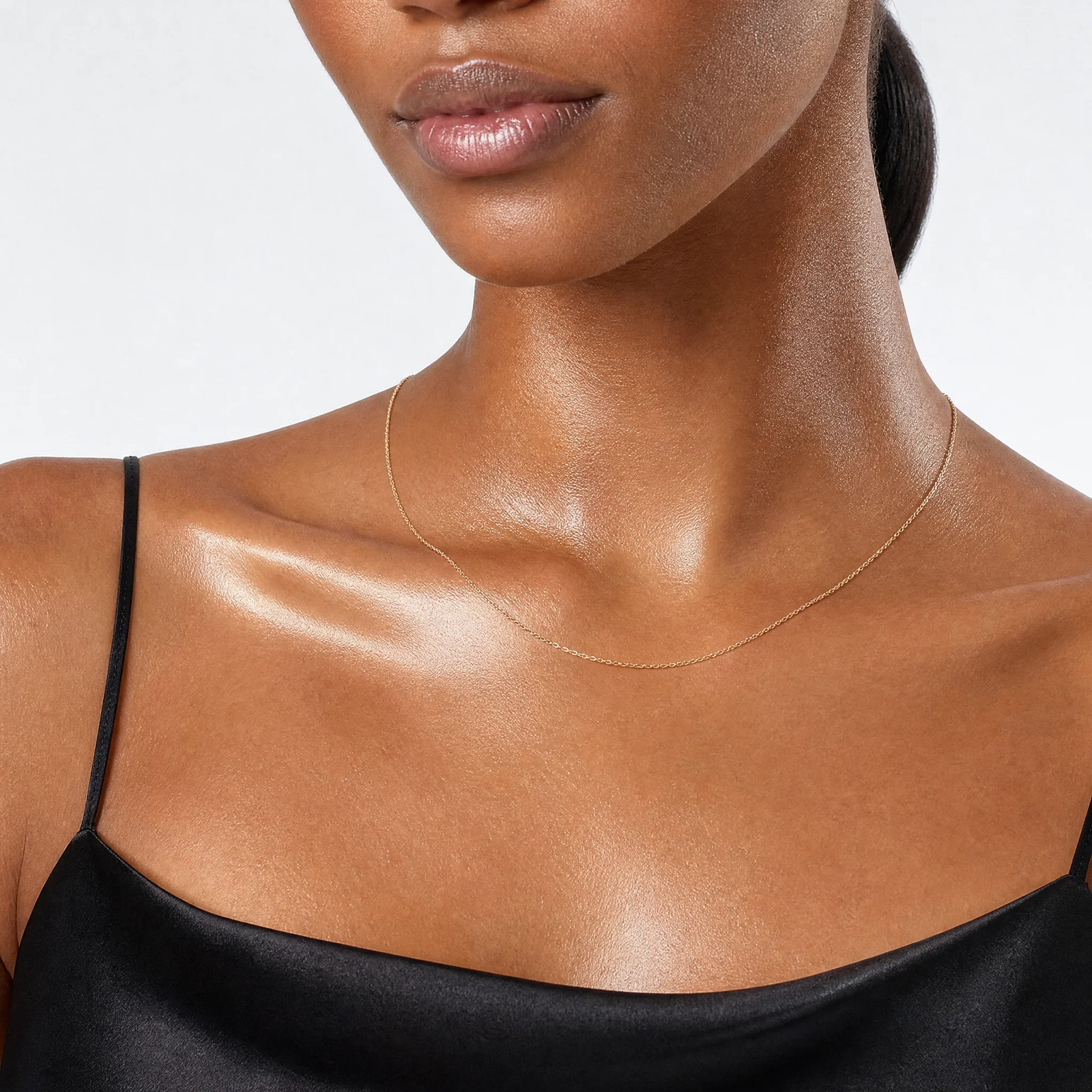 14K Rose Gold .5 Mm Carded Cable Rope Chain Necklace 16″-24″