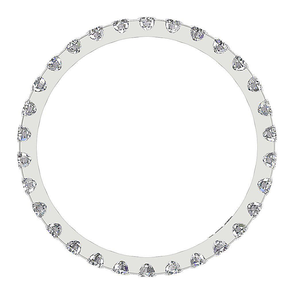 VS F 1.30 Carat Lab Grown Diamond Eternity Stackable Ring 14K Yellow Gold 2.70MM
