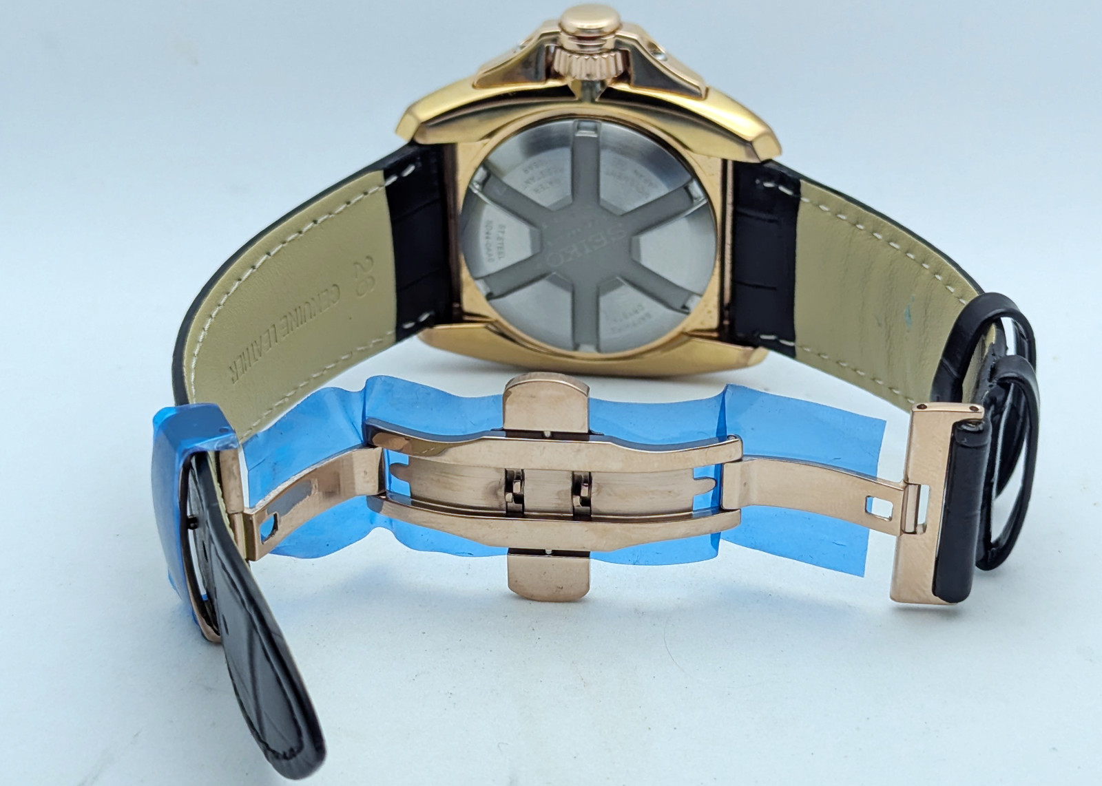 Seiko Kinetic Velatura 5D44 Direct Drive Rose Gold Sapphire | New Capacitor/Box