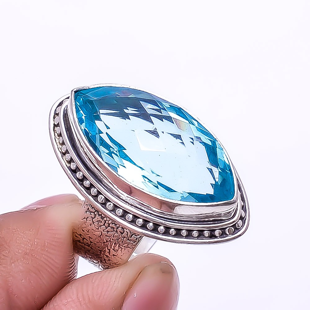 London Blue Topaz 925 Sterling Silver Ring S.9 R26117584, Christmas Gift