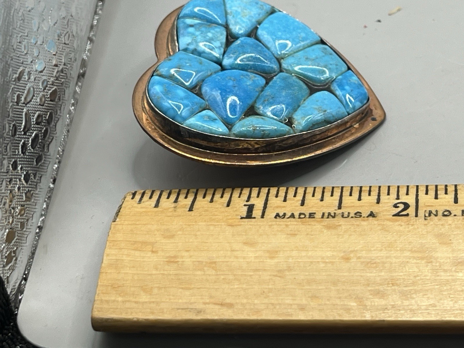 Jay King DTR Blue Basin Kingman 925 Turquoise Heart Pendant Enhancer