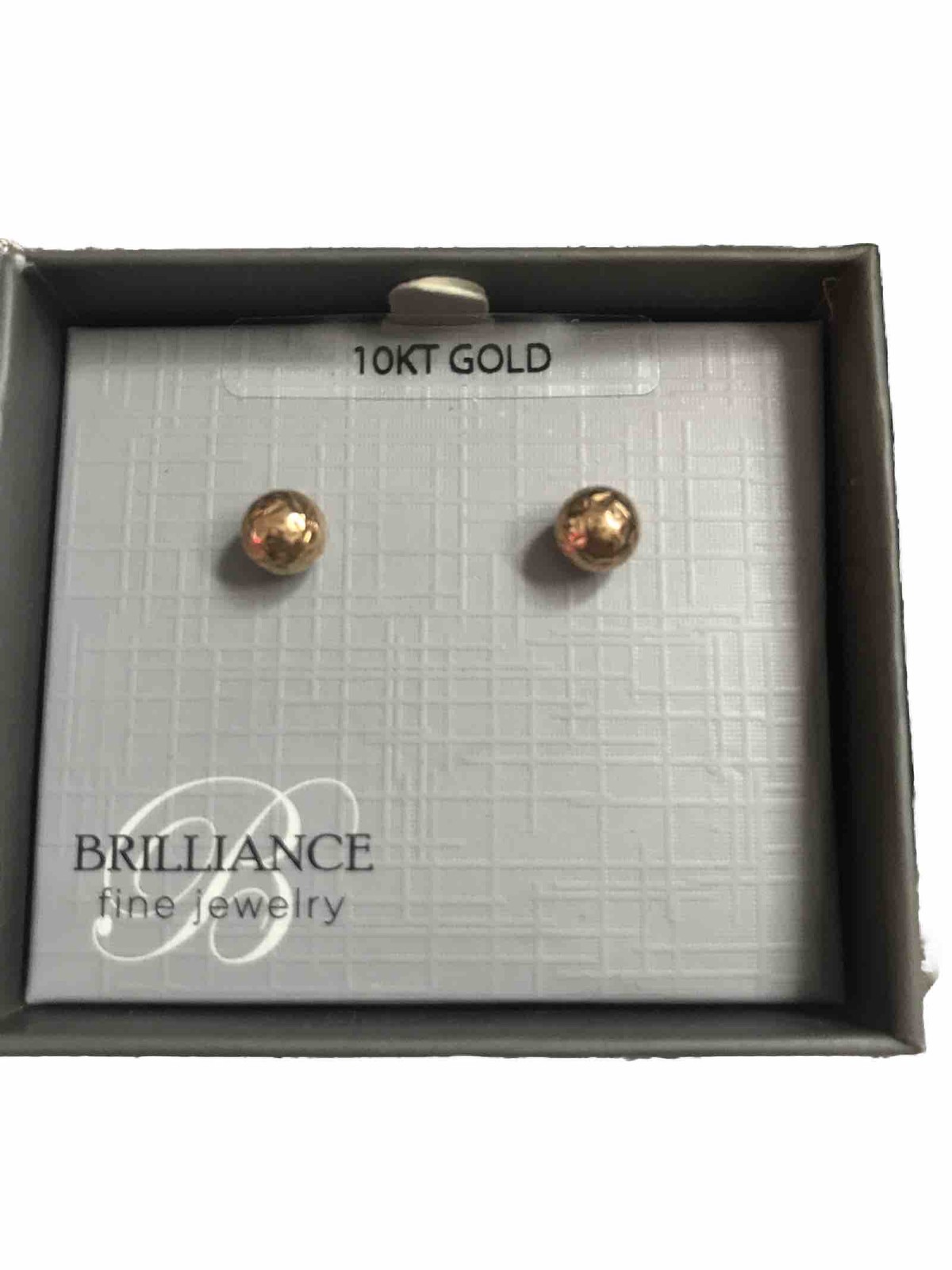 10kt Round Gold Earrings With A Nice Little Pattern And Stamped 10kt