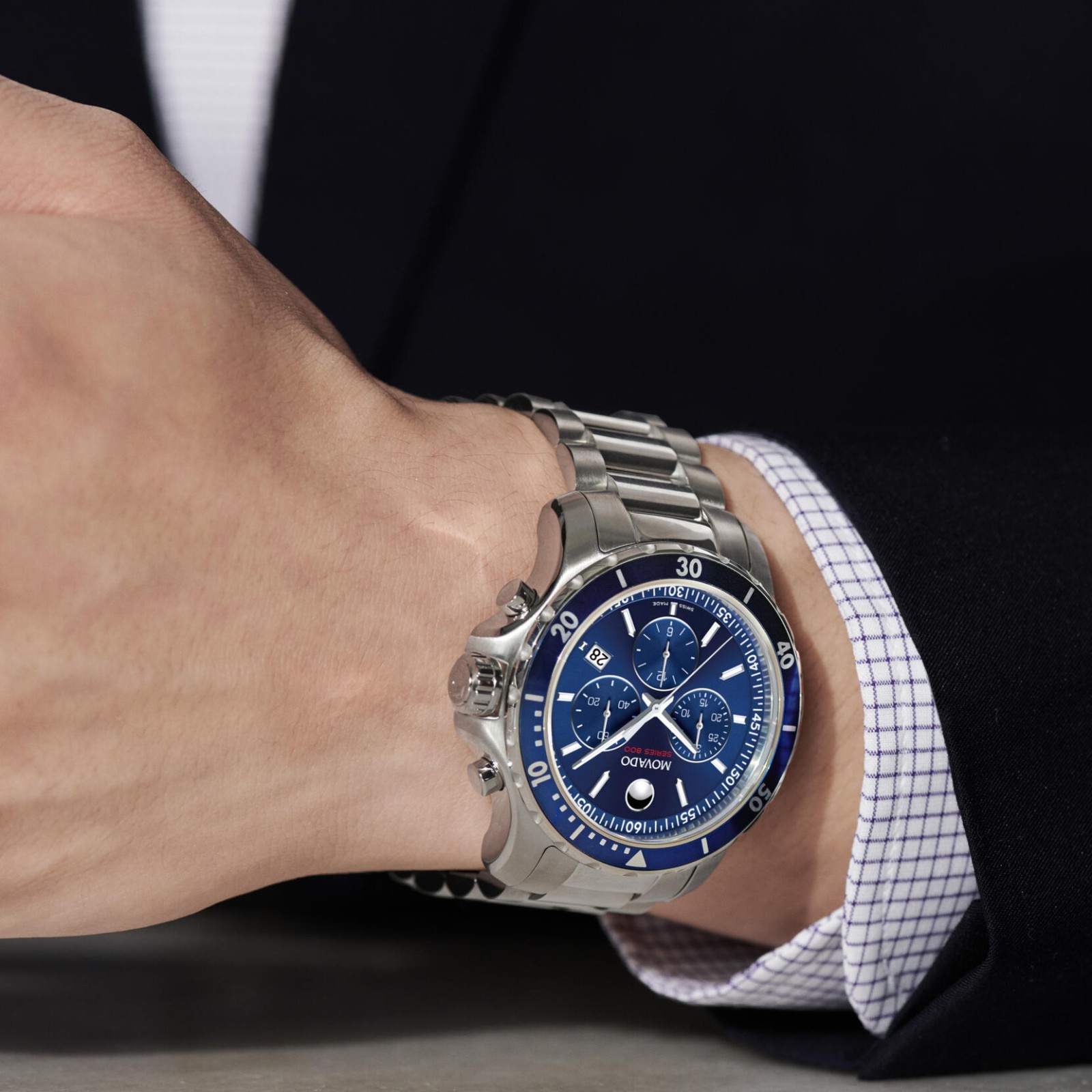 Movado Series 800 Chronograph Blue Dial Quartz Men’s Watch 2600141