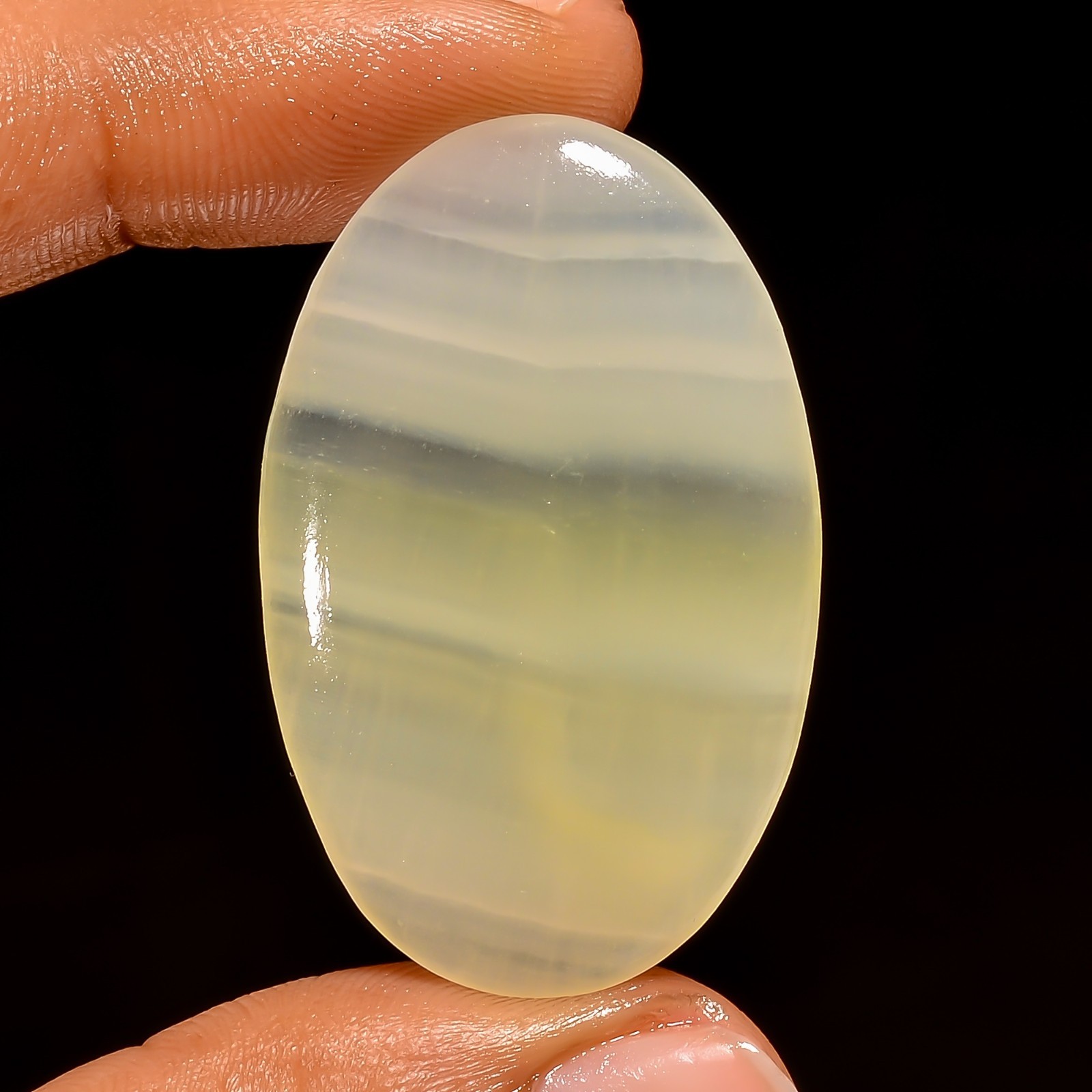 42.5 Ct Natural Yellow Calcite Oval Shape Cabochon Loose Gemstone 40X24X5 mm