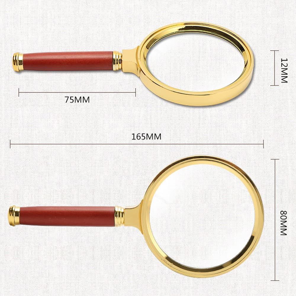 Magnifying Glass 6X Magnification 2 Pack Magnifier Handheld Magnifier for Scienc
