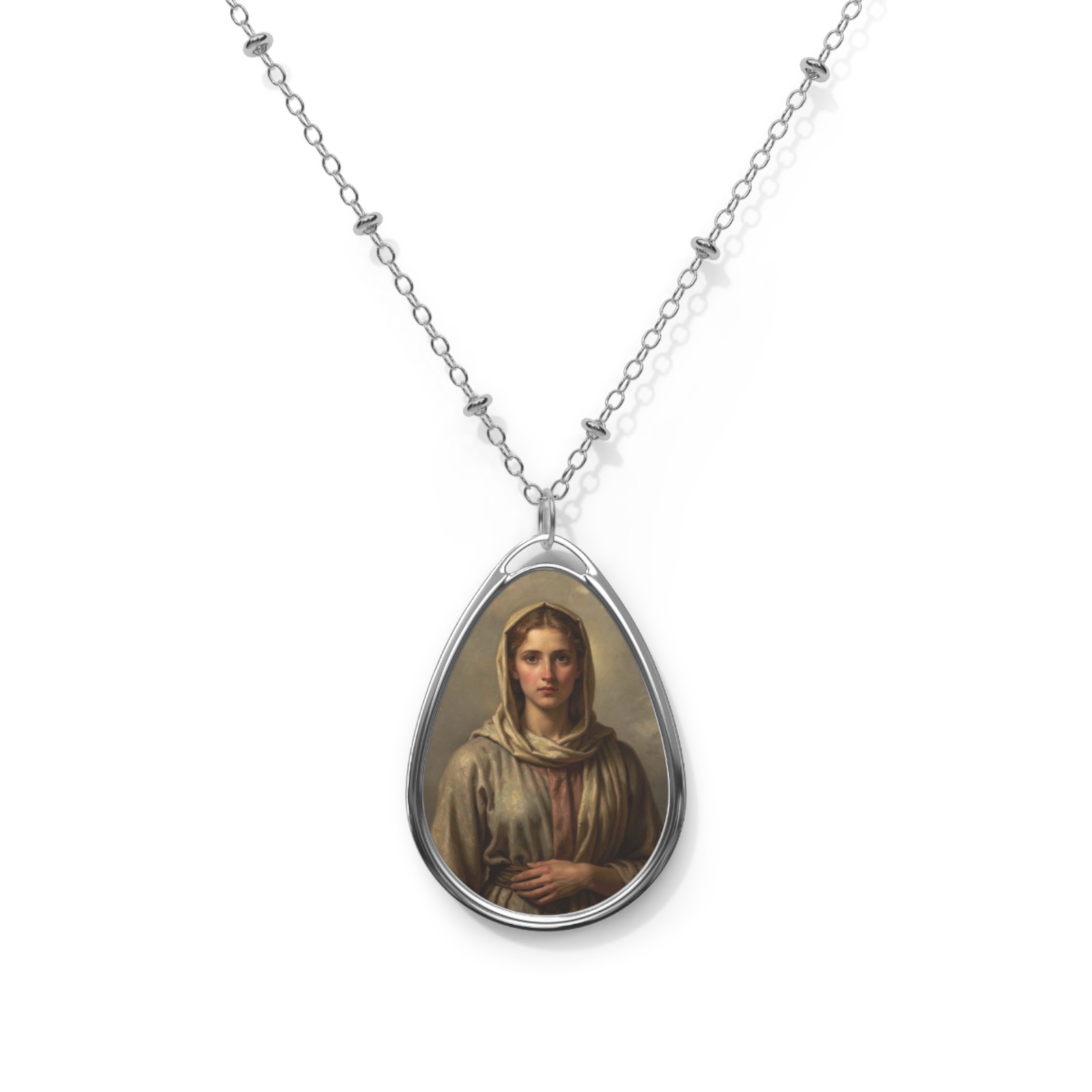 Saint Felicity, Oval Pendant Necklace, Christian Gift