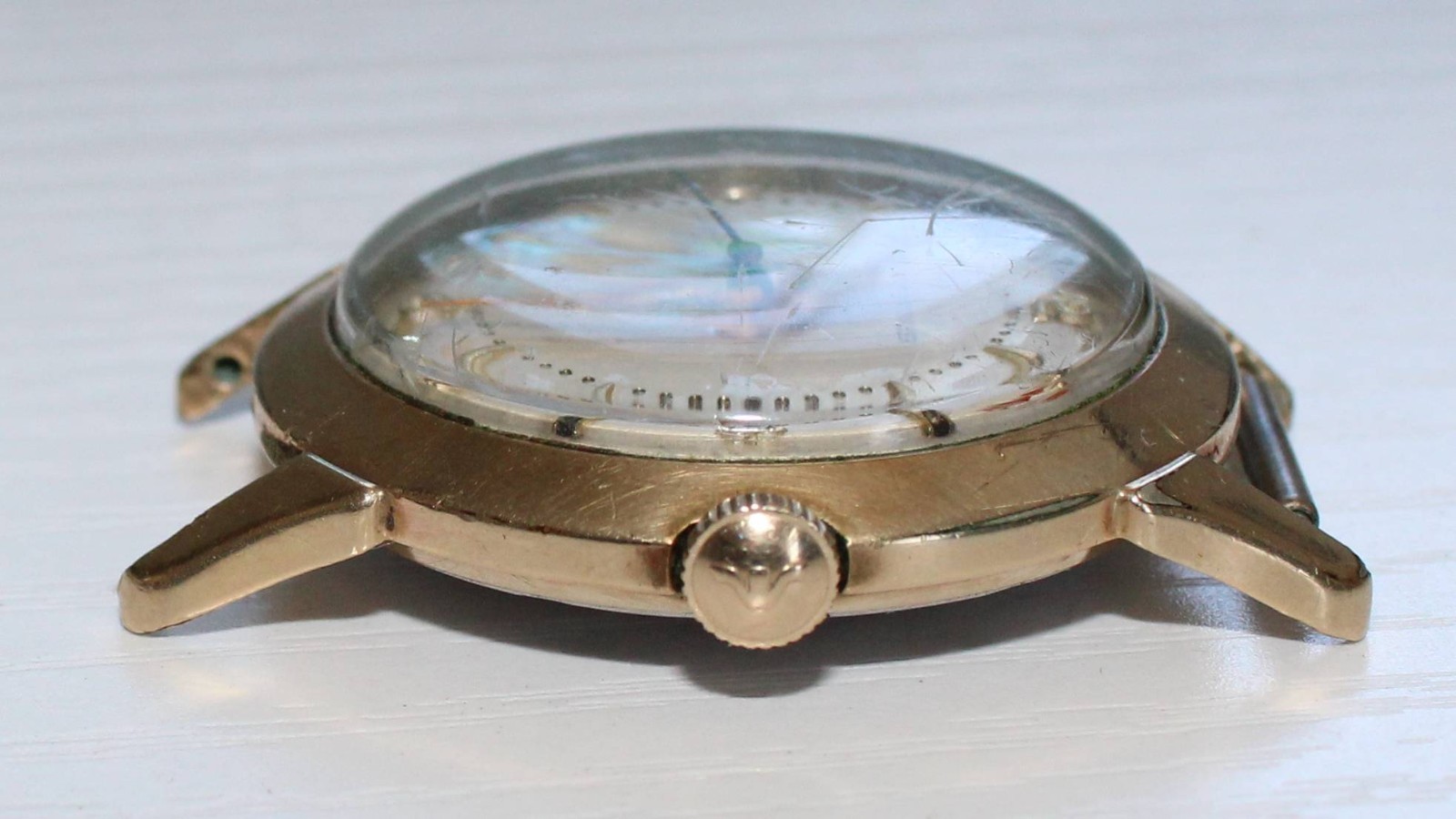 Vintage Wittnauer 10K Gold Filled Bezel Manual Wind Man’s Watch Running No Band