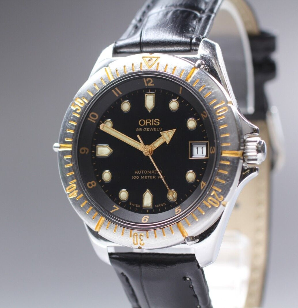 [N MINT] Vintage Oris 7401 Classic Sports Date Automatic Mens Watch From JAPAN