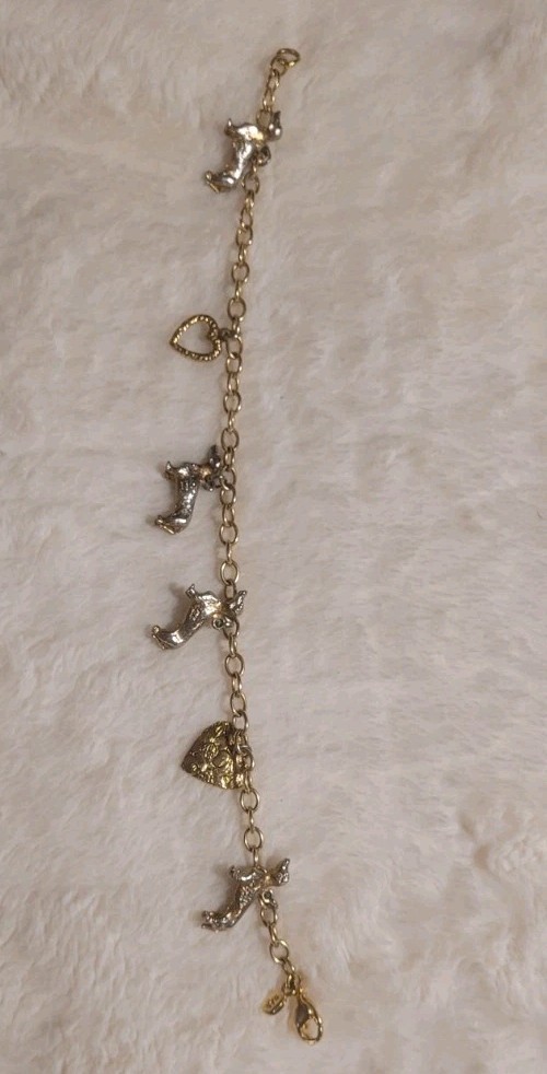 Sterling Silver Dachshund Charms by Rembrandt RQC On M&S Bracelet