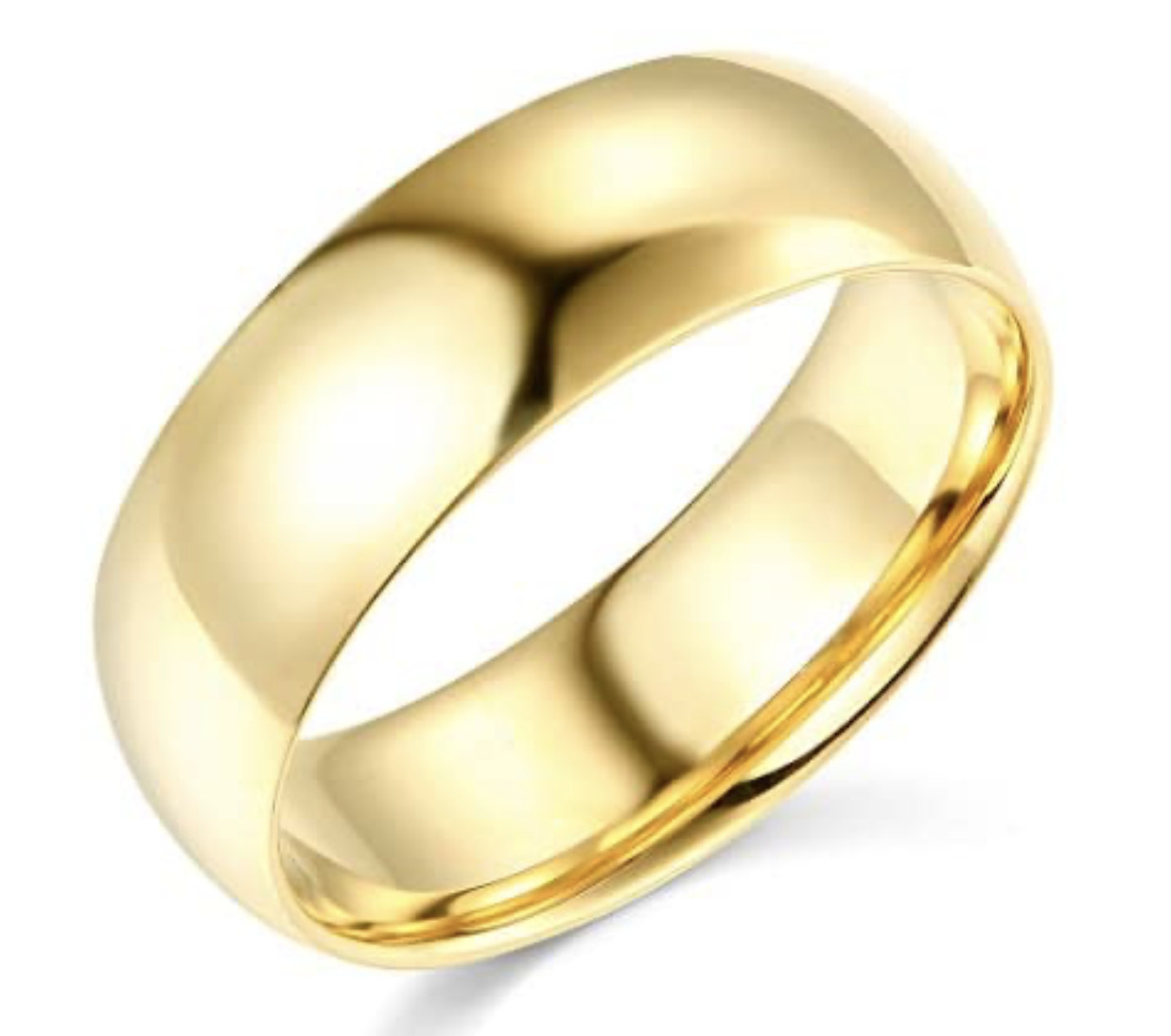 Solid Real 14K Yellow Gold Wedding Anniversary Band Ring Regular Fit Mens Womens