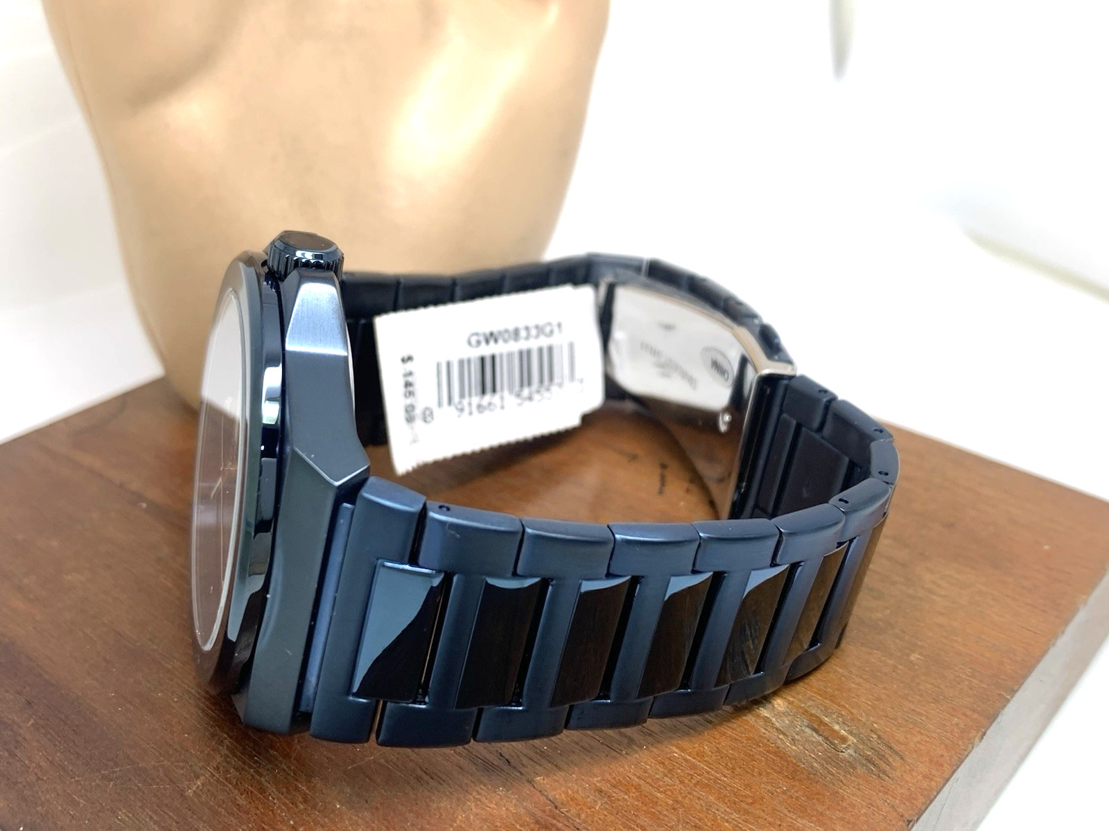 Guess Men’s Watch GW0833G1 Quartz Blue Dial Diamond Accent Stainless Steel 44mm