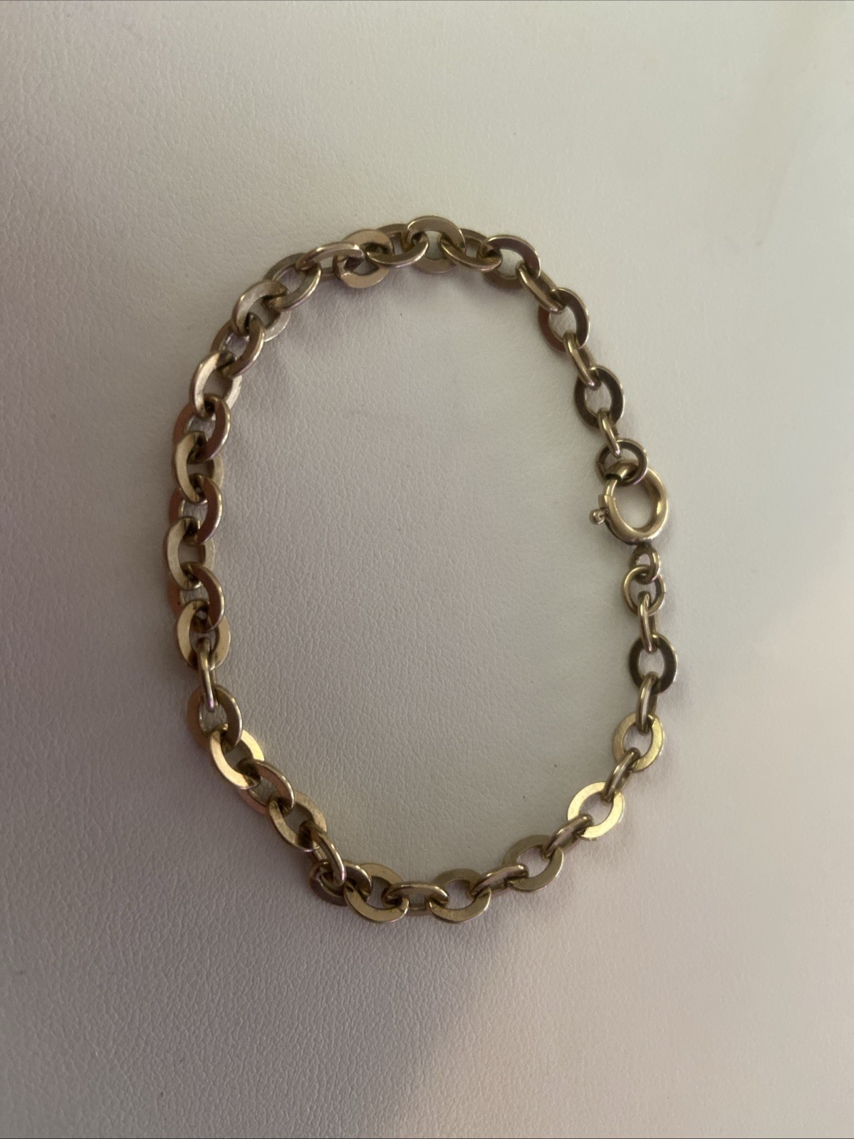 Vintage 12K Gold Filled Oval Link Chain Bracelet 7.25″