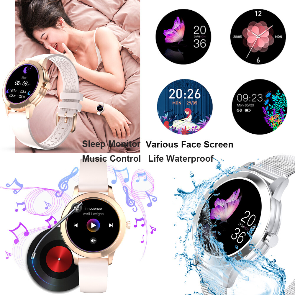 Women Girls Female Smartwatch Bluetooth Smart Watch Fitness Tracker Pedometer