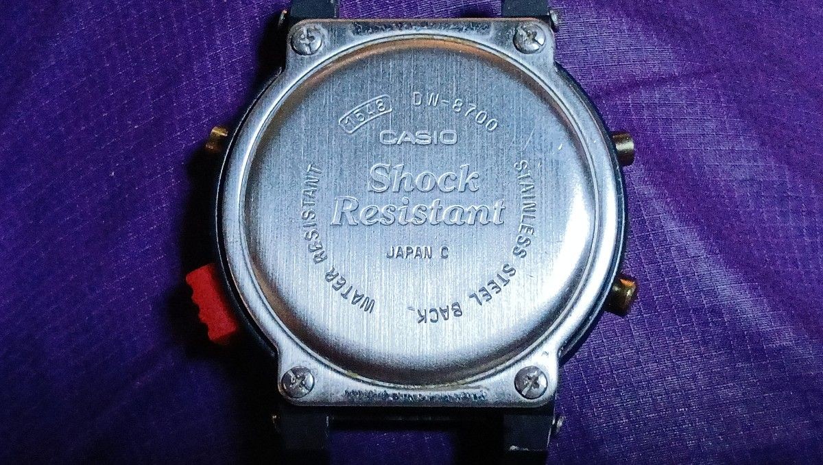 For parts CASIO G-SHOCK DW-8700 FOX FIRE Watch only Junk item No Box