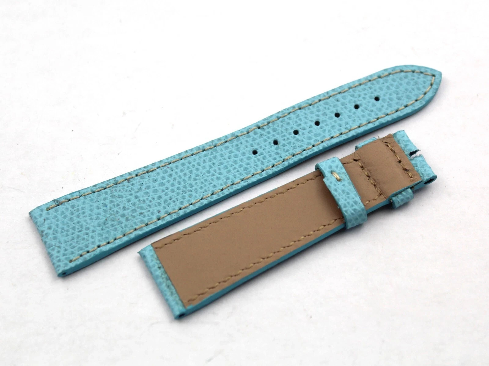 Genuine Blue Leather Strap Various Sizes Excellent Quality Casual Watch Parts