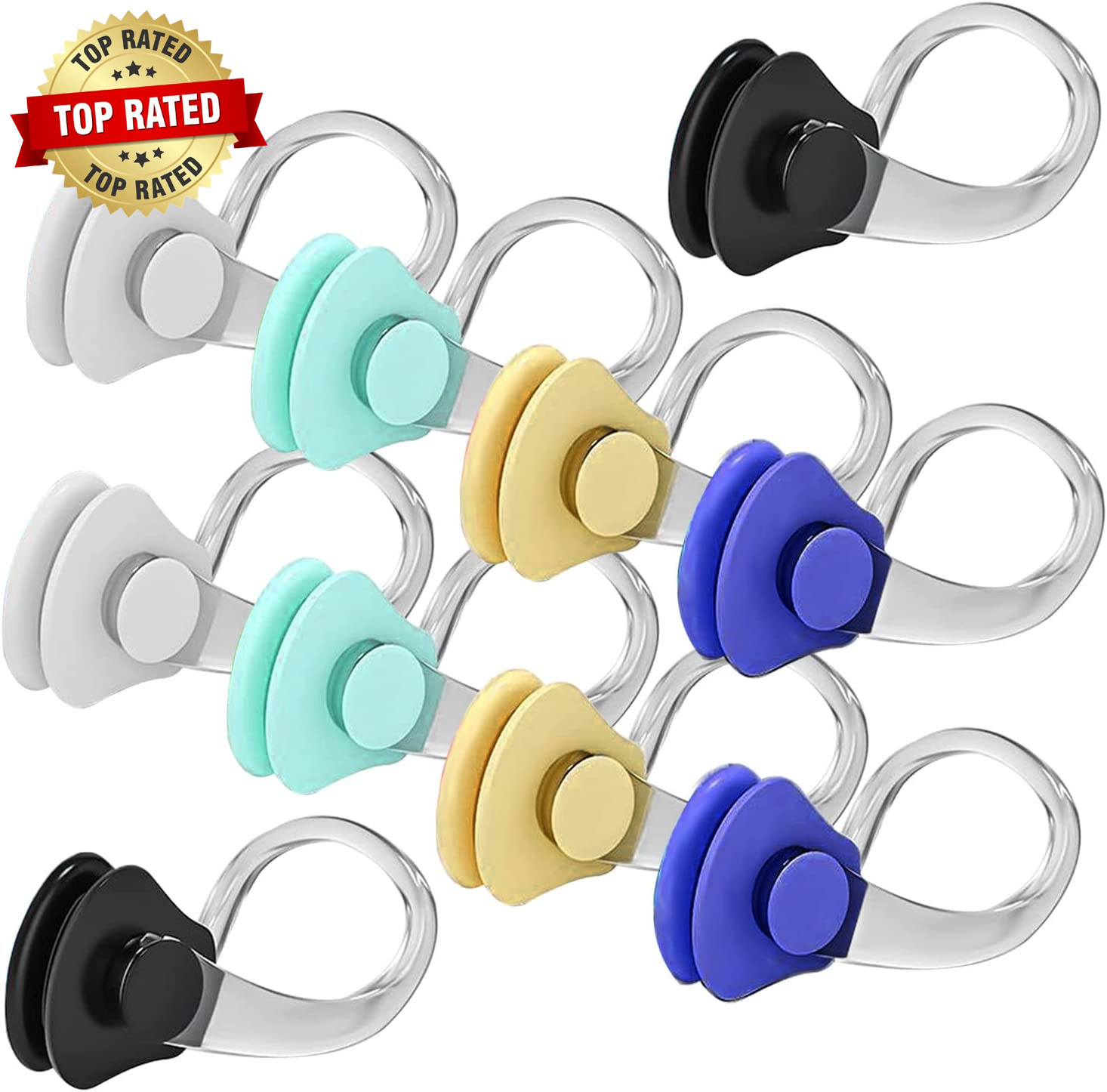 10Pcs Nose Clip for Swimming Nose Plugs for Kids and Adults Multi-Color
