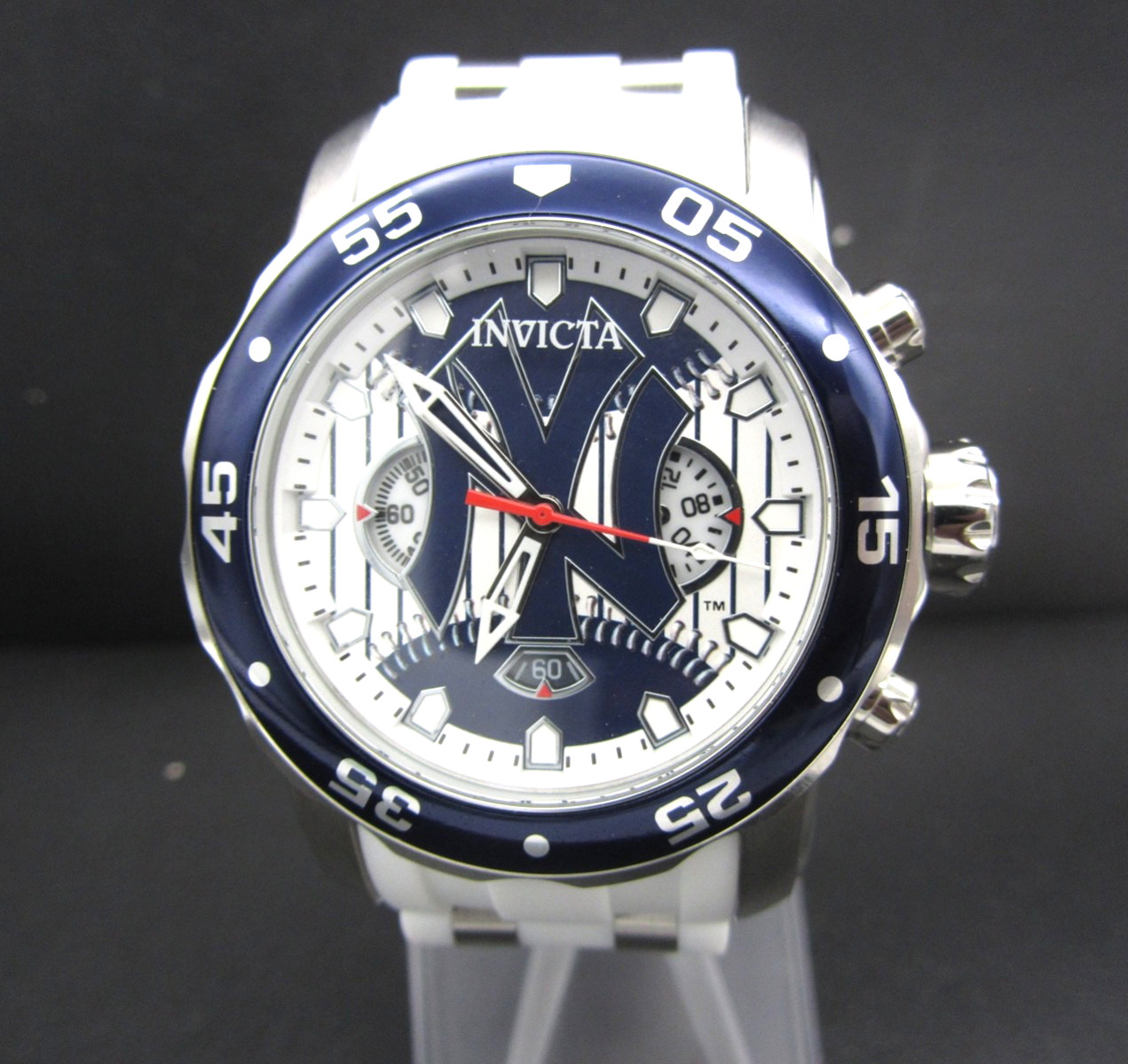 Invicta MLB New York Yankees Men’s 48mm Limited Blue Chrono Watch 49874 Clean!