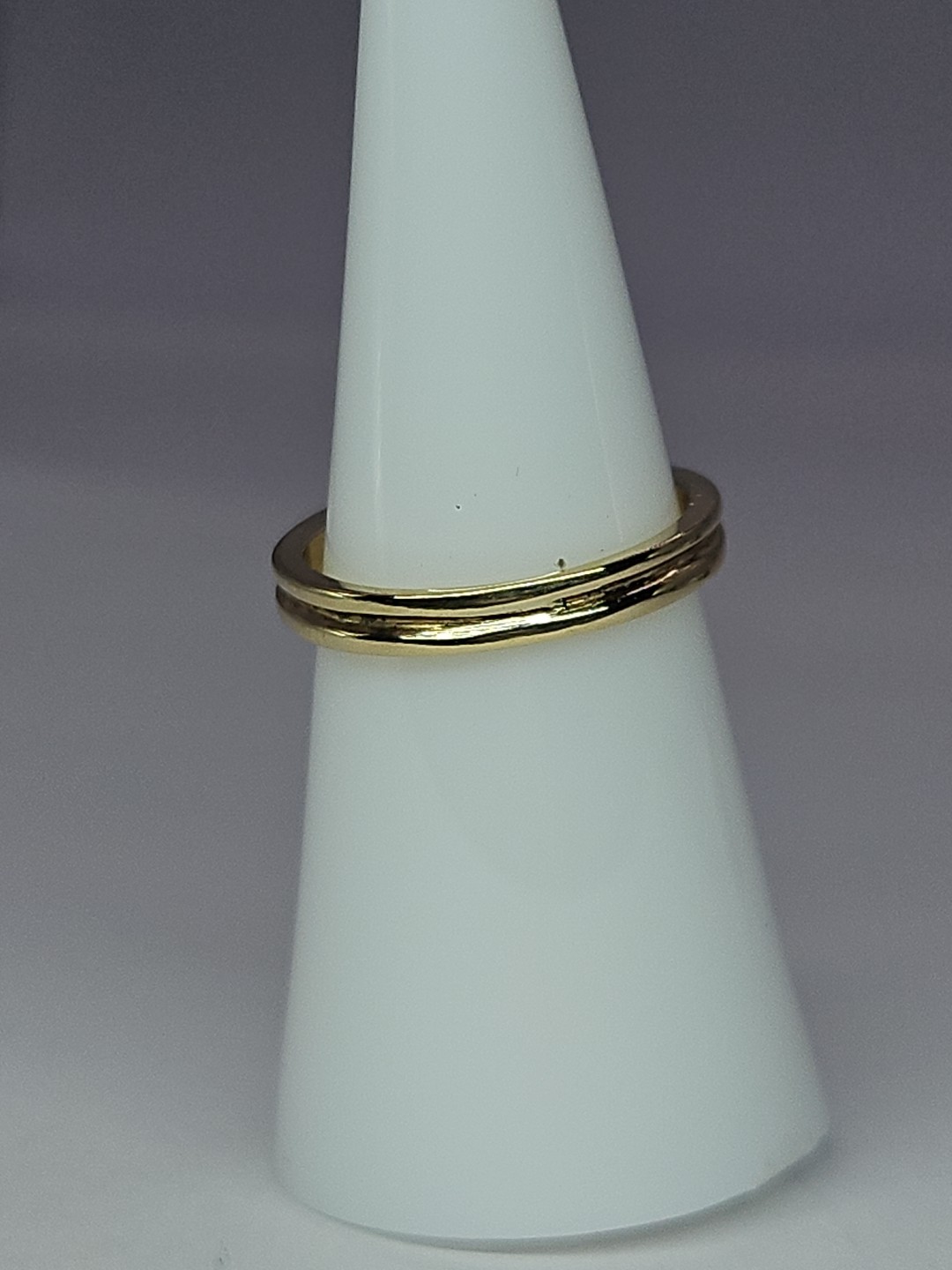 14k Yellow Gold 0.27TCW Diamond 3 Stone Ring Past Present Future Size 5.5 3.08g