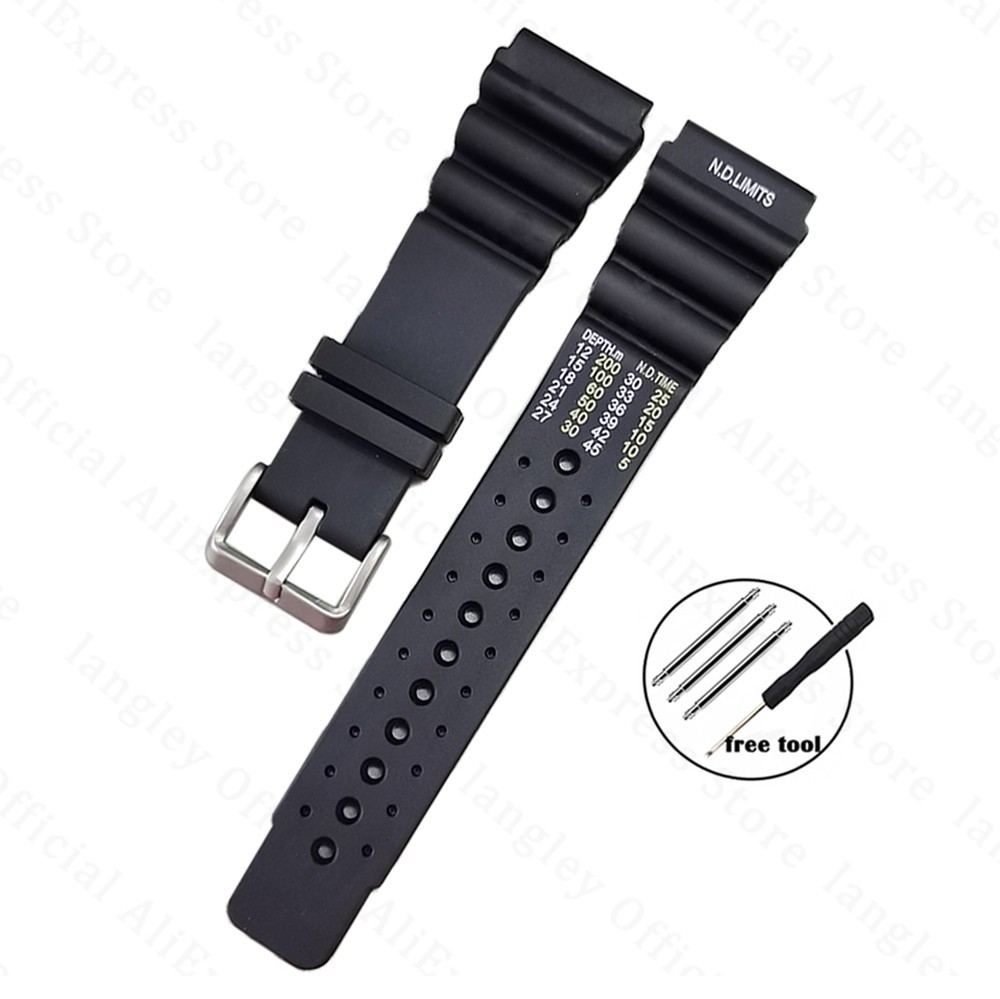 18mm 20mm 22mm 24mm ND Limits Silicone Rubber Waterproof Watch Strap Band PRO