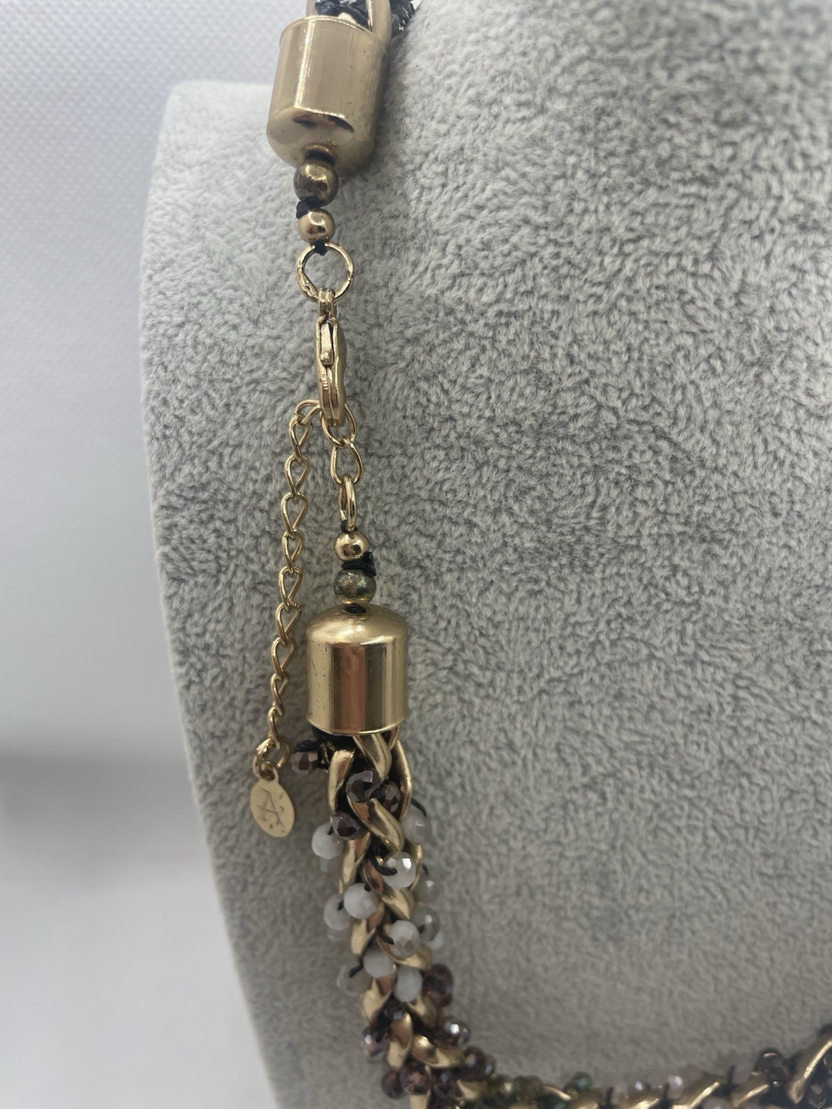 Accessorize Gold Tone Y2K Chunky Beaded Collar Necklace Statement Boho