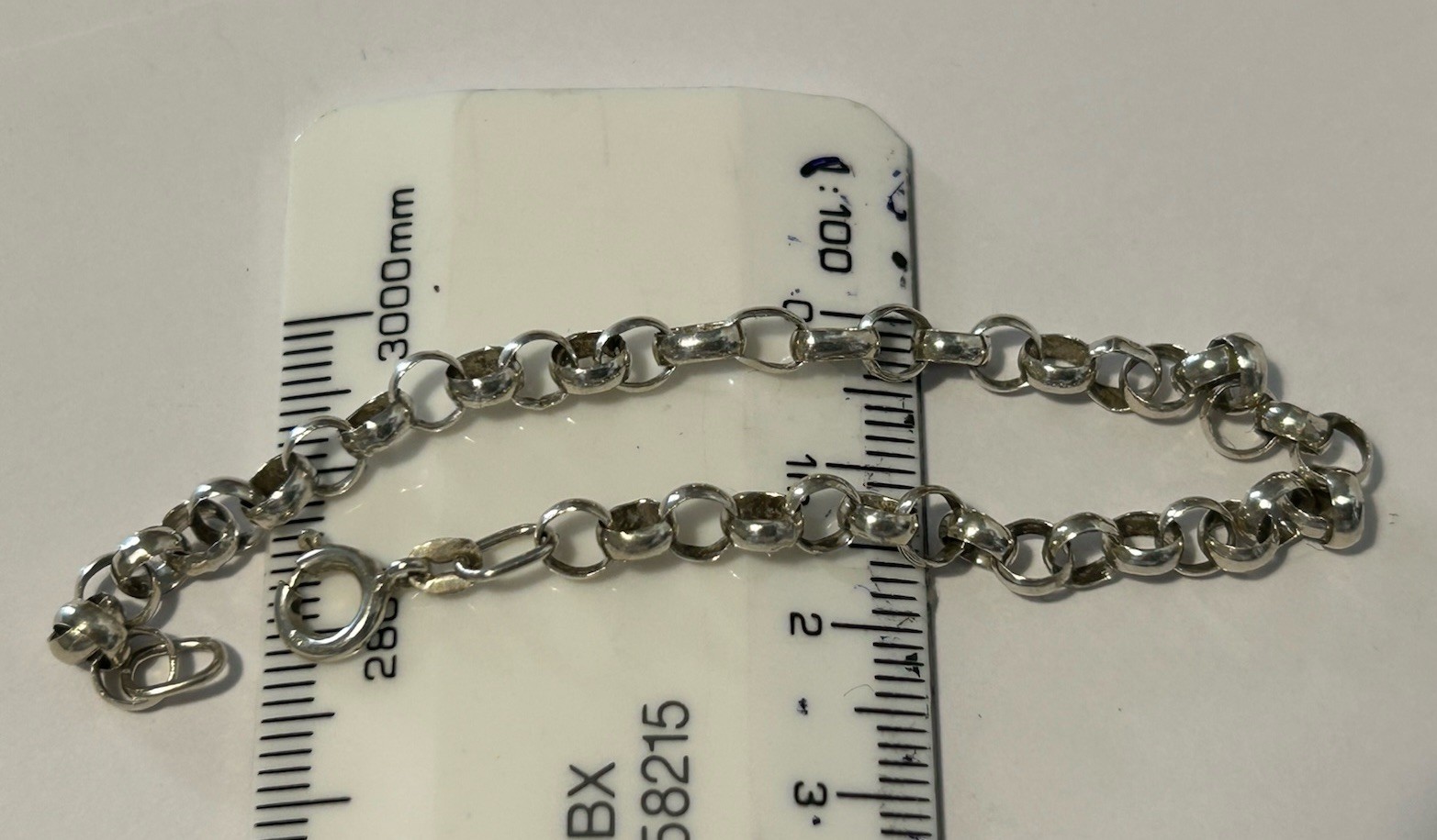 Vintage (1983 HM’d) English Sterling Silver Belcher Chain Bracelet (18cm)