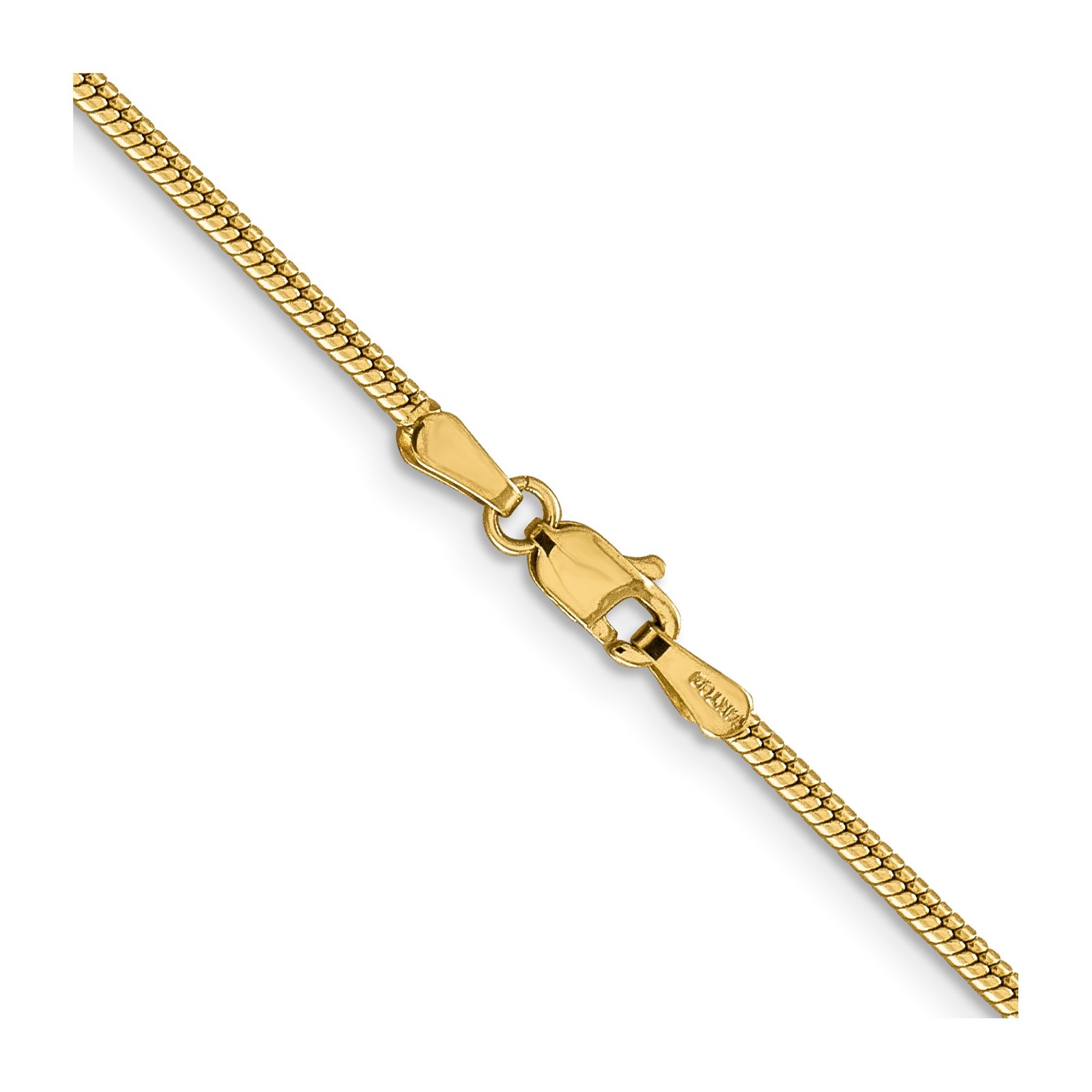 14K Yellow Gold 1-1.85mm Snake Chain Necklace 16-30 Inch Mens Womens