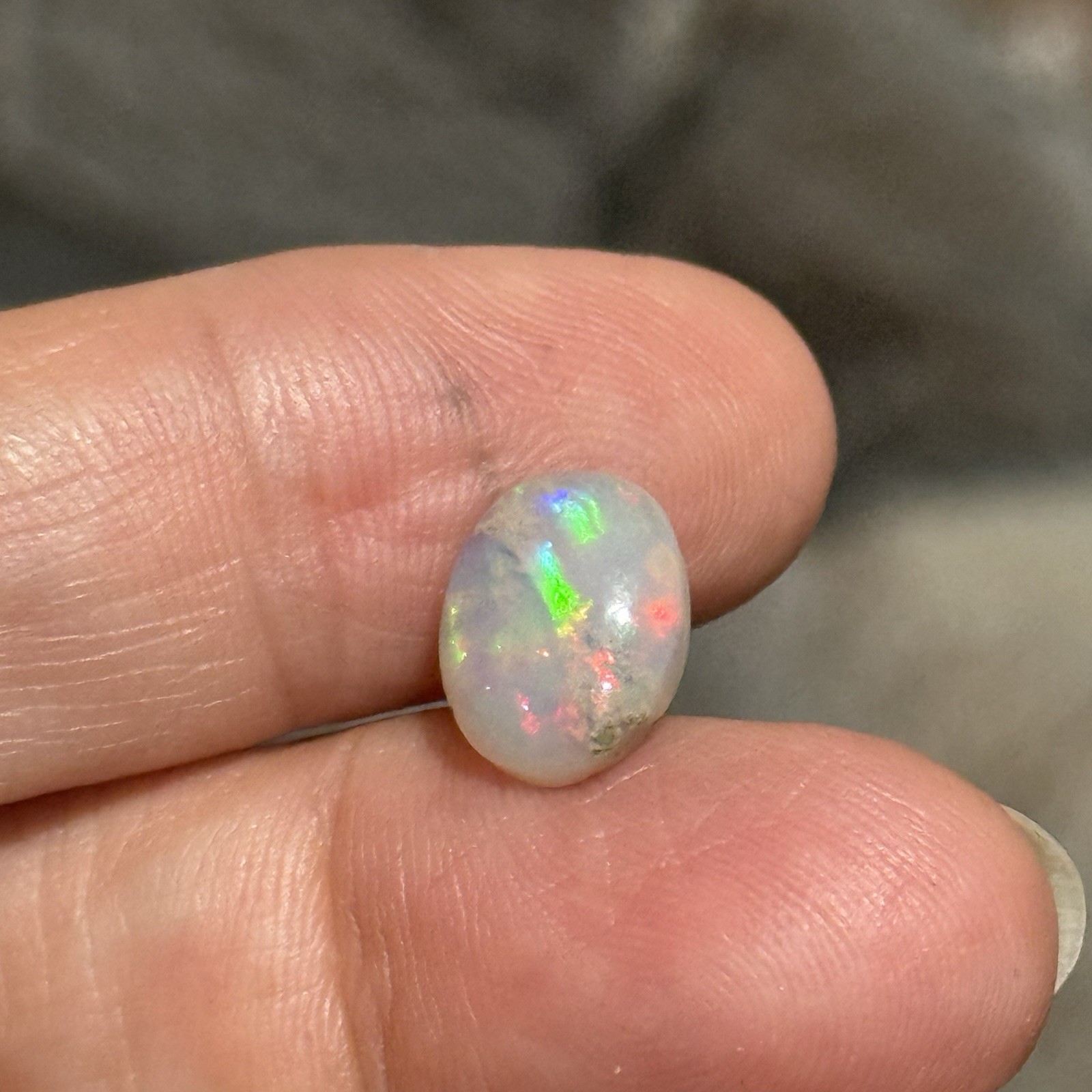 2.7ct 11.8x9x5.4mm Galaxy Ethiopian Welo Opal Oval Cabochon Gem